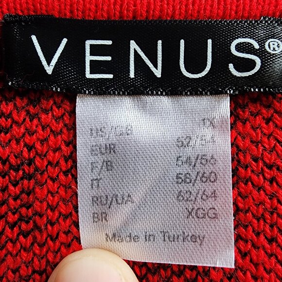 VENUS Red/Black Print Sweater Dress Size 1X - Picture 8 of 16